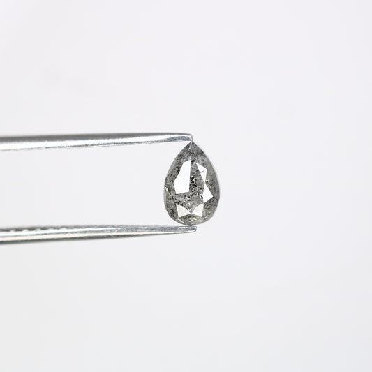 0.76 CT 7.00 MM Loose Pear Shape Salt And Peper Diamond For Wedding Ring | Pear Wedding Ring | Customize Band | Designer Diamond Jewelry