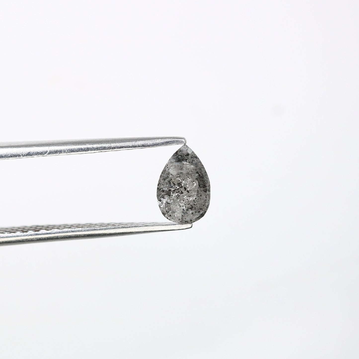 0.76 CT 7.00 MM Loose Pear Shape Salt And Peper Diamond For Wedding Ring | Pear Wedding Ring | Customize Band | Designer Diamond Jewelry
