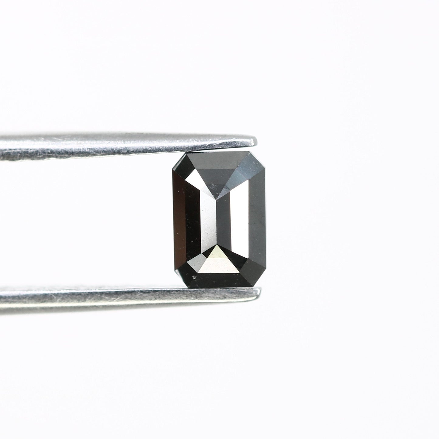 0.67 CT Emerald Cut Loose Salt and Pepper Diamond - Perfect for Wedding Ring - Emerald Shape Diamond for Custom Jewelry Design