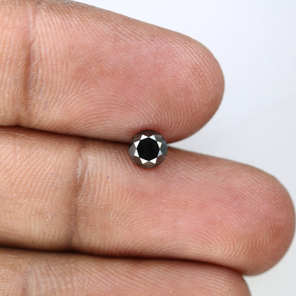 0.69 CT Antique Black Round Brilliant Cut Beautiful Diamond For Engagement Ring | Brilliant Cut Diamond | Black Round Diamond | Gift For Her