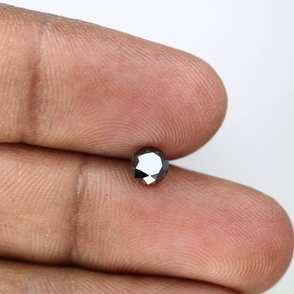 0.69 CT Antique Black Round Brilliant Cut Beautiful Diamond For Engagement Ring | Brilliant Cut Diamond | Black Round Diamond | Gift For Her