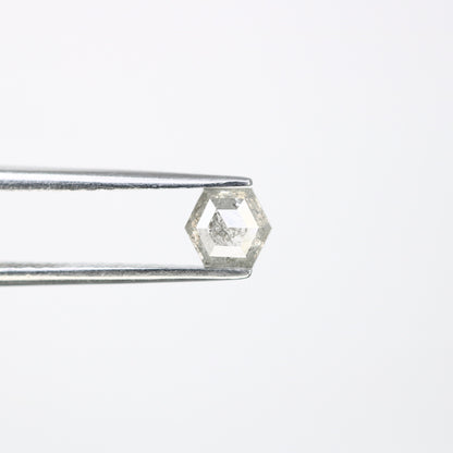 0.56 CT Hexagon Cut Salt and Pepper Diamond - Natural Hexagon Diamond - Salt and Pepper Ring - Gift for Wifey - Gift for mother - jewelry