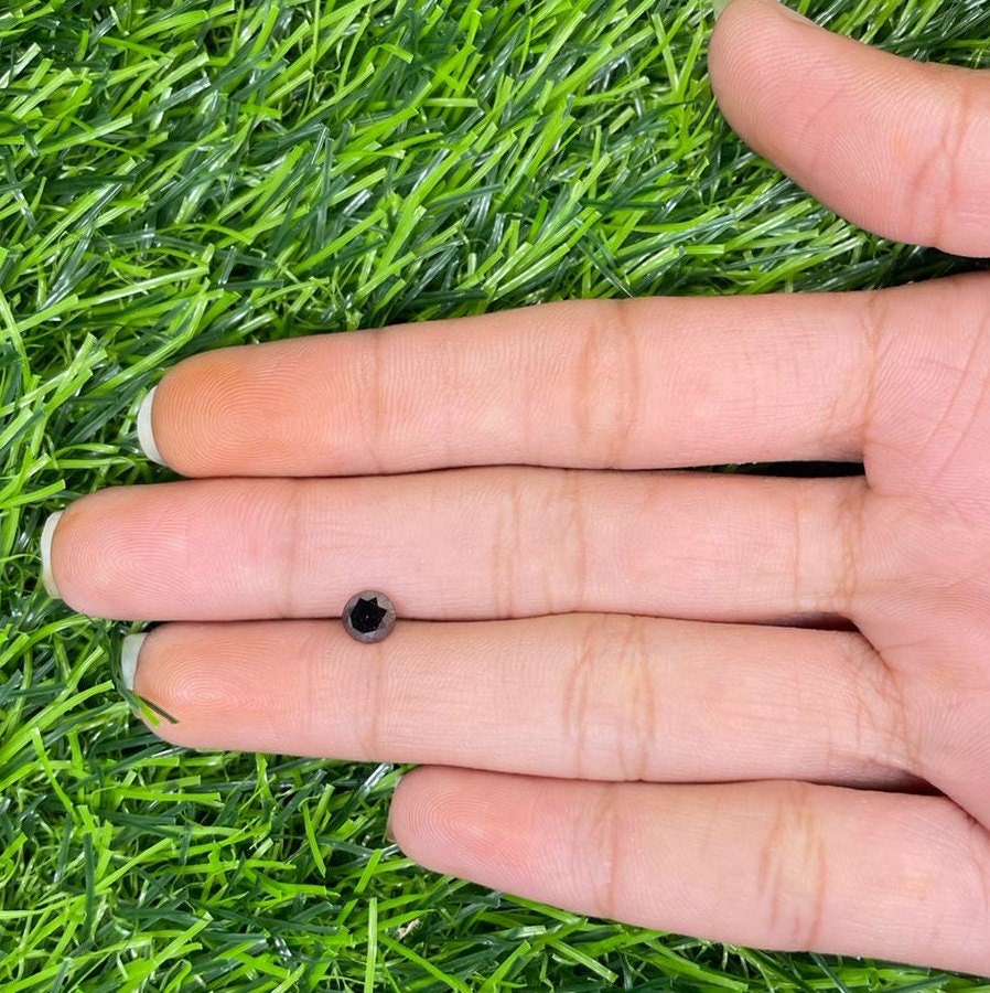 0.69 CT Antique Black Round Brilliant Cut Beautiful Diamond For Engagement Ring | Brilliant Cut Diamond | Black Round Diamond | Gift For Her