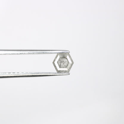 0.56 CT Hexagon Cut Salt and Pepper Diamond - Natural Hexagon Diamond - Salt and Pepper Ring - Gift for Wifey - Gift for mother - jewelry