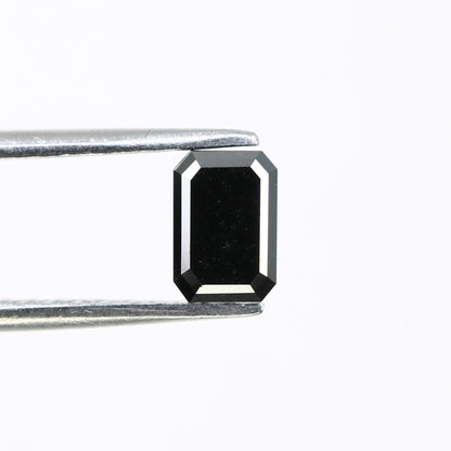 0.67 CT Emerald Cut Loose Salt and Pepper Diamond - Perfect for Wedding Ring - Emerald Shape Diamond for Custom Jewelry Design