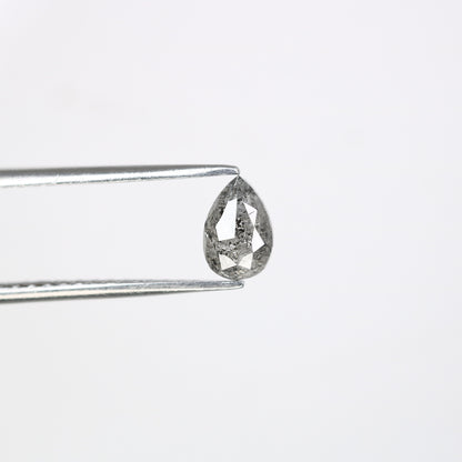 0.76 CT 7.00 MM Loose Pear Shape Salt And Peper Diamond For Wedding Ring | Pear Wedding Ring | Customize Band | Designer Diamond Jewelry