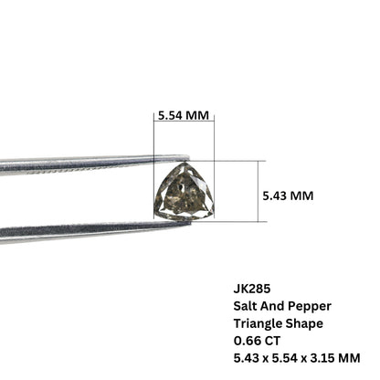 0.66 CT Fancy Triangle Shape Natural Salt And Pepper Diamond For Proposal Ring | Triangle Cut Pendant | Anniversary Gift | Gift For Her
