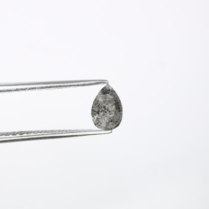0.76 CT 7.00 MM Loose Pear Shape Salt And Peper Diamond For Wedding Ring | Pear Wedding Ring | Customize Band | Designer Diamond Jewelry