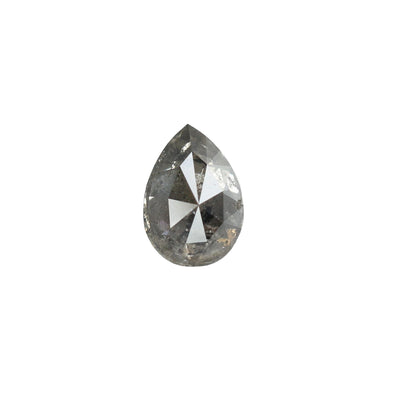 0.67 CT Loose Pear Shape Natural Salt And Pepper Diamond For Promise Ring | Pear Halo Set Ring | Pear Prongs Set Ring | Gift For Her