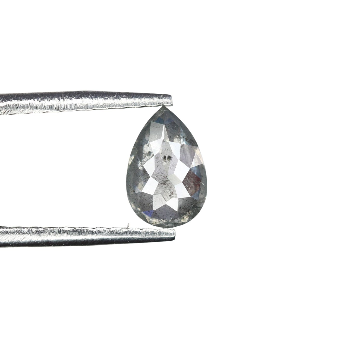 0.39 CT 6 MM Pear Shape Loose Salt And Pepper Galaxy Diamond For Statement Jewelry | Pear Prong Pendant | Pear Halo Ring | Gift For Her