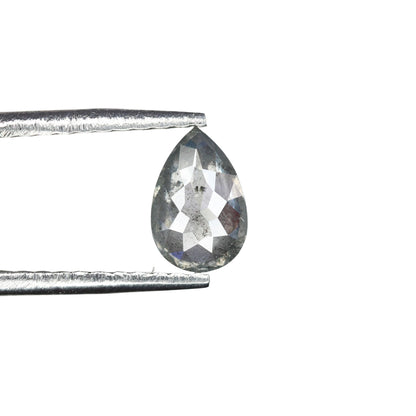 0.39 CT 6 MM Pear Shape Loose Salt And Pepper Galaxy Diamond For Statement Jewelry | Pear Prong Pendant | Pear Halo Ring | Gift For Her