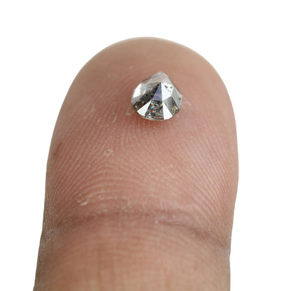 0.67 CT Loose Pear Shape Natural Salt And Pepper Diamond For Promise Ring | Pear Halo Set Ring | Pear Prongs Set Ring | Gift For Her