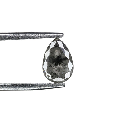 0.44 CT 6 MM Natural Salt And Pepper Loose Pear Shape Diamond For Wedding Ring | Customize Ring | Gift For Him | Gift For HerFor Gold Ring