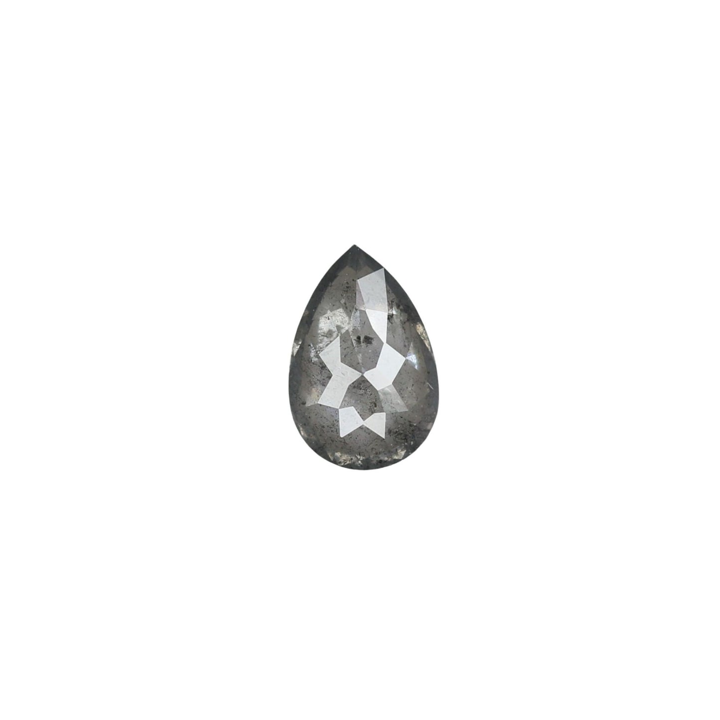 0.39 CT 6 MM Pear Shape Loose Salt And Pepper Galaxy Diamond For Statement Jewelry | Pear Prong Pendant | Pear Halo Ring | Gift For Her