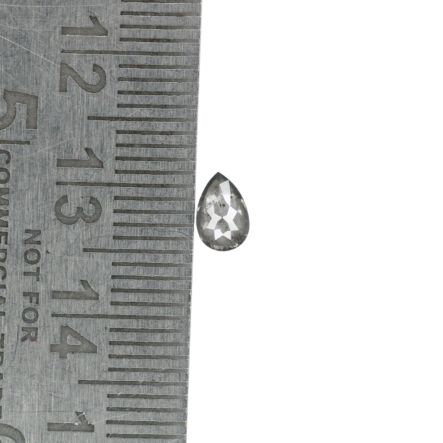 0.39 CT 6 MM Pear Shape Loose Salt And Pepper Galaxy Diamond For Statement Jewelry | Pear Prong Pendant | Pear Halo Ring | Gift For Her