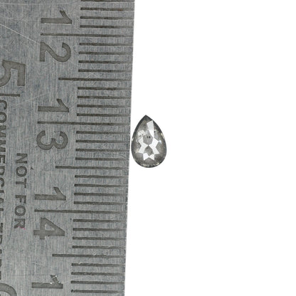 0.39 CT 6 MM Pear Shape Loose Salt And Pepper Galaxy Diamond For Statement Jewelry | Pear Prong Pendant | Pear Halo Ring | Gift For Her
