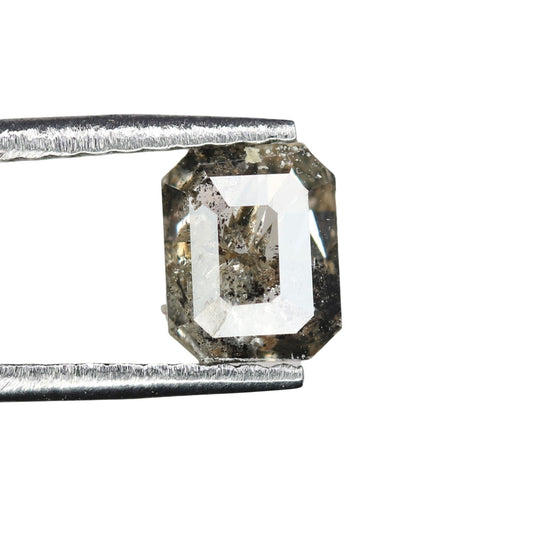 0.73 CT Emerald Cut Loose Diamond - Salt and Pepper Emerald Shape Diamond - Emerald For Wedding Ring - LABORDAY Offer - Customize Jewelry