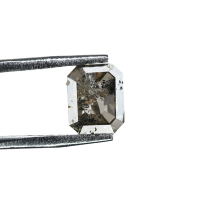0.73 CT Emerald Cut Loose Diamond - Salt and Pepper Emerald Shape Diamond - Emerald For Wedding Ring - LABORDAY Offer - Customize Jewelry