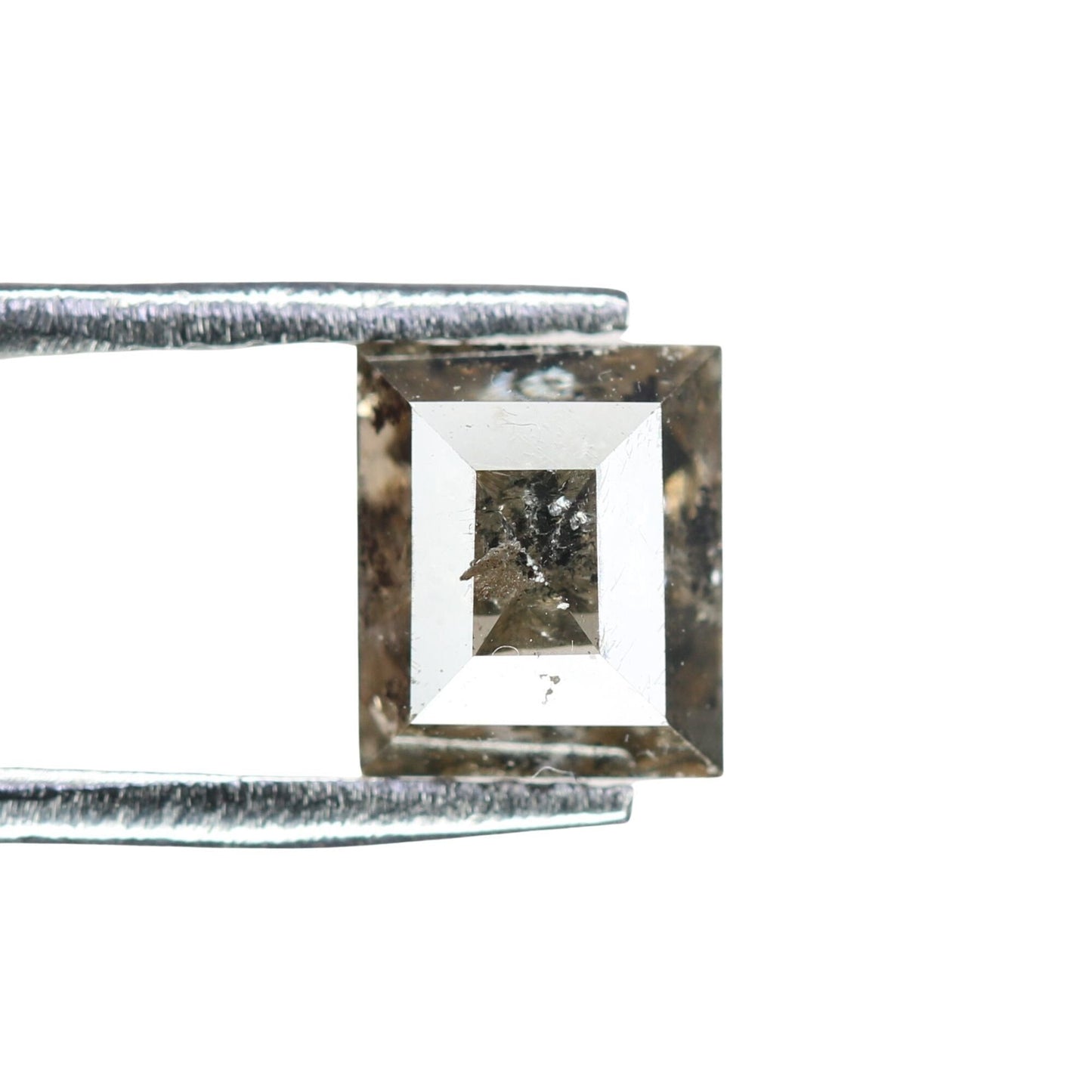 1.00 CT Square Shape Loose Salt And Pepper Galaxy Diamond For Proposal Ring | Customize Ring | Unique Diamond Ring | Designer Jewelry Maker