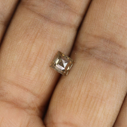 0.69 CT Antique Sqaure Shape Salt And Pepper Diamond For Wedding Ring | Princess Cut Diamond Ring | Gift For Girlfriend | Birthday Gift