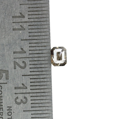 0.73 CT Emerald Cut Loose Diamond - Salt and Pepper Emerald Shape Diamond - Emerald For Wedding Ring - LABORDAY Offer - Customize Jewelry