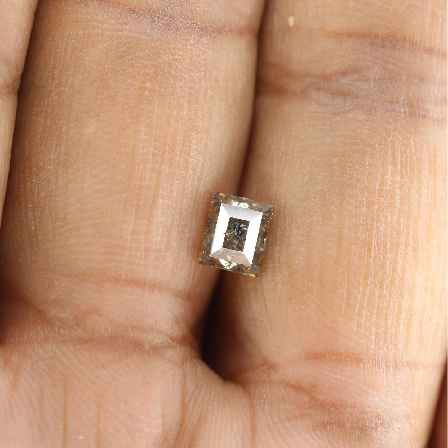1.00 CT Square Shape Loose Salt And Pepper Galaxy Diamond For Proposal Ring | Customize Ring | Unique Diamond Ring | Designer Jewelry Maker