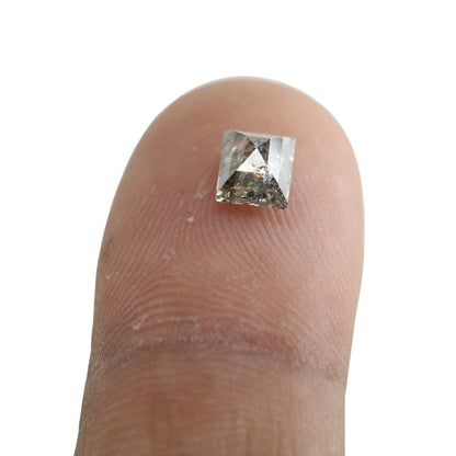 1.00 CT Square Shape Loose Salt And Pepper Galaxy Diamond For Proposal Ring | Customize Ring | Unique Diamond Ring | Designer Jewelry Maker