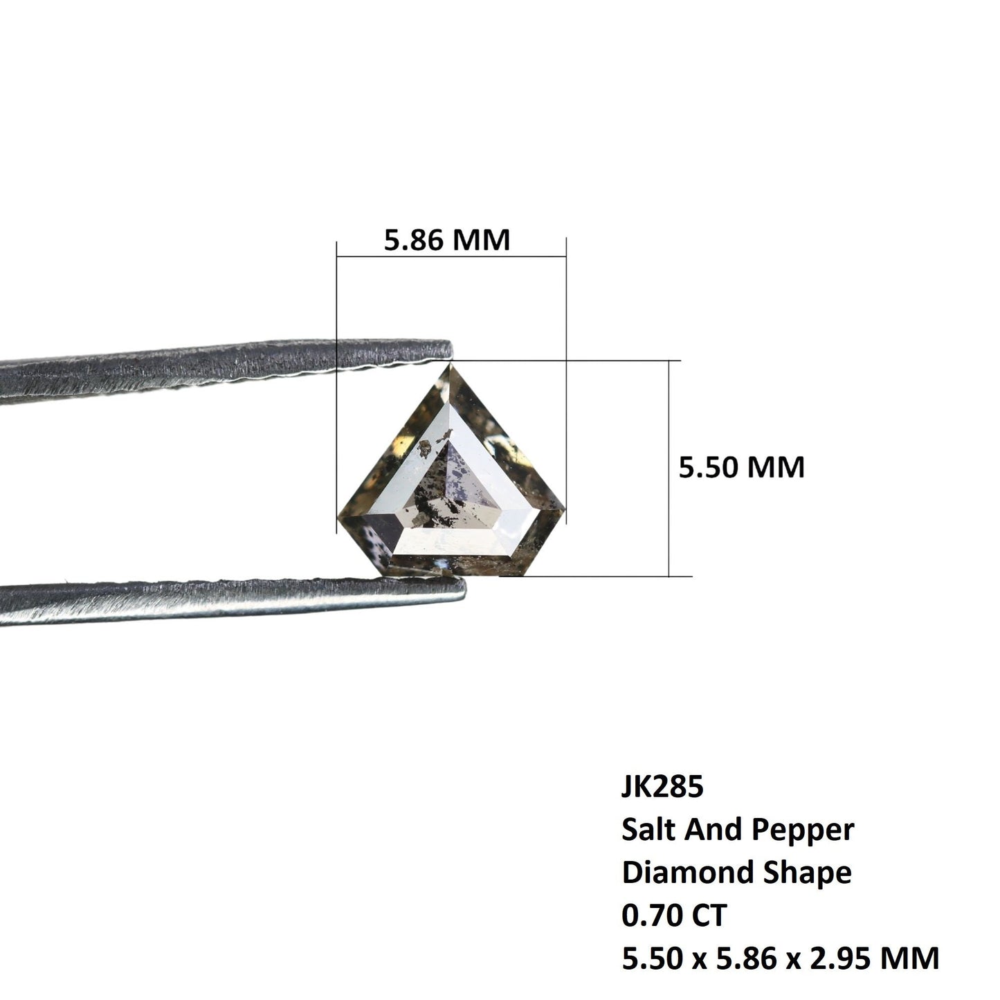 0.70 CT Diamond Cut Salt And Pepper Natural Loose Diamond For Jewelry | Salt and Pepper Ring | Anniversary Gift | Gift For WifeFor Gold Ring