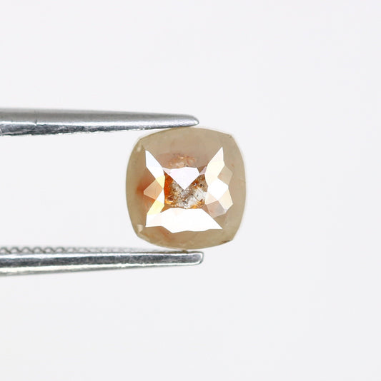 0.79 CT Cushion Cut Salt and Pepper Rustic Diamond Ring - Unique Gemstone for Custom Gold Rings & Distinctive Jewelry Creations