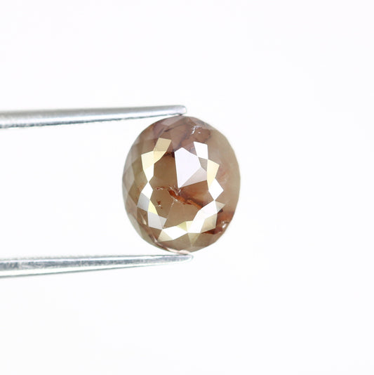 2.51 CT Oval Salt and Pepper Rustic Diamond Ring - Unique Gemstone for Custom Gold Rings & Statement Jewelry Designs