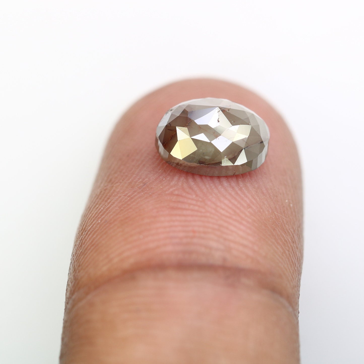 2.51 CT Oval Salt and Pepper Rustic Diamond Ring - Unique Gemstone for Custom Gold Rings & Statement Jewelry Designs