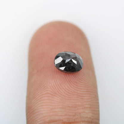 1.35 CT Oval Salt and Pepper Diamond - Unique Engagement Ring, Custom Gold Jewelry & Distinctive Gemstone for Special Occasions