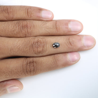 1.35 CT Oval Salt and Pepper Diamond - Unique Engagement Ring, Custom Gold Jewelry & Distinctive Gemstone for Special Occasions