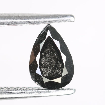 0.49 Ct Pear Shaped Salt and Pepper Diamond For Engagement RingFor Gold Ring Diamonds
