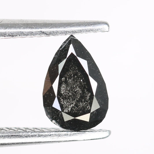 0.49 Ct Pear Shaped Salt and Pepper Diamond For Engagement RingFor Gold Ring Diamonds