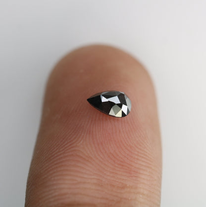 0.49 Ct Pear Shaped Salt and Pepper Diamond For Engagement RingFor Gold Ring Diamonds
