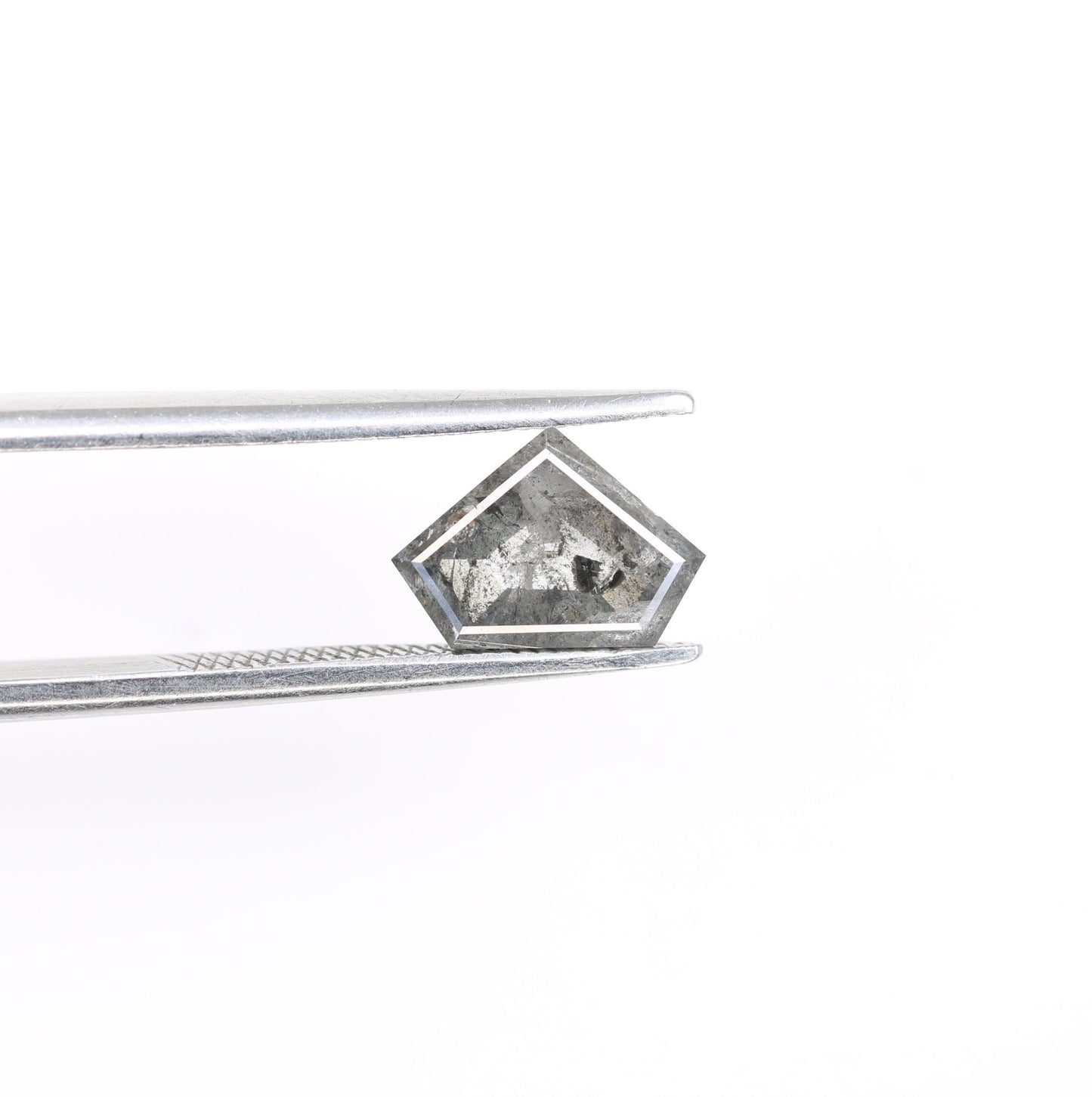 1.36 CT Unique Shield Cut Salt and Pepper Diamond For handmade necklace pendant Black/Grey crystal Diamond for Engagement Gold Ring Gift