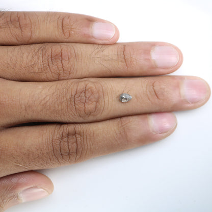 One-of-a-Kind: 0.53 Carat Pear Cut Salt & Pepper Diamond Engagement Ring