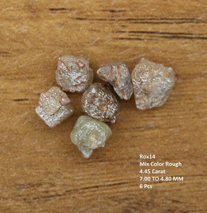 4.45 CT 4.80 TO Natural African diamond - Raw diamond chunks - Salt and Pepper Diamond - For Uncut Diamond Gold Ring - Special Gift