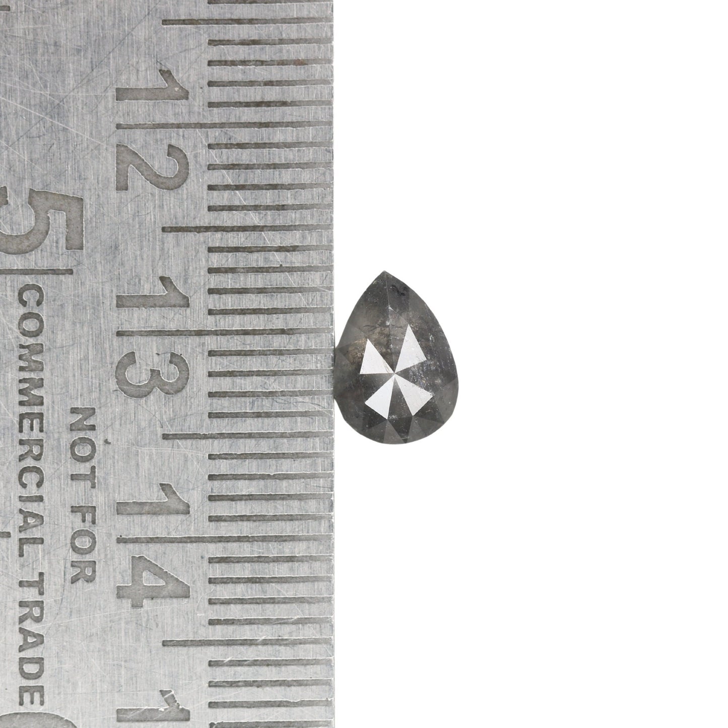 1.15 CT Pear Shape Salt and Pepper Natural Galaxy Diamond for Proposal Ring | Pear Halo Ring | Gift for Wife | Birthday Gift | Wedding Gift