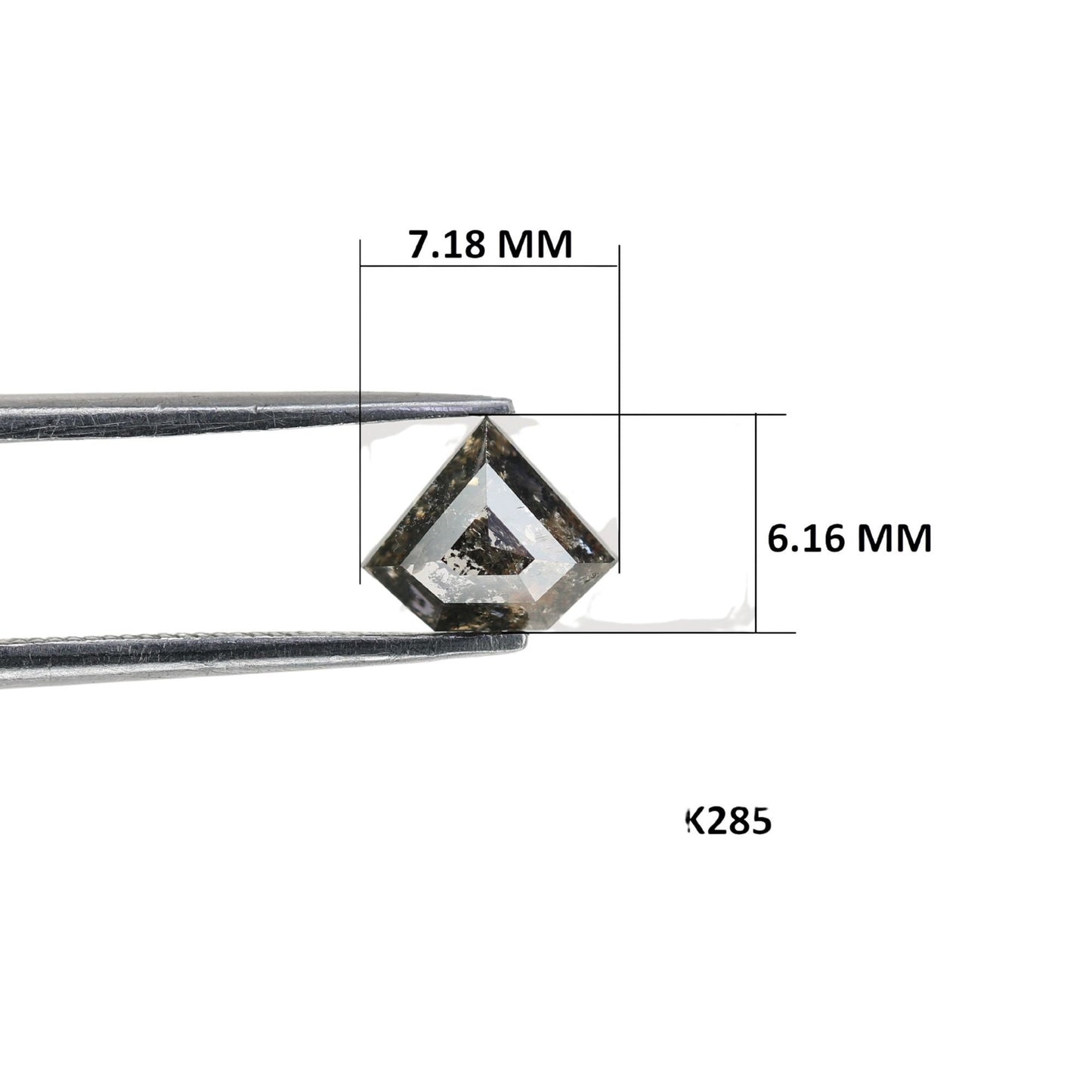 0.91 CT Antique Diamond Cut Natural Salt And Pepper Diamond For Designer Jewelry | Pentagon Cut Diamond | Statement Jewelry | Customize Ring