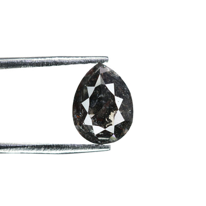 1.15 CT Loose Pear Shape Natural Salt and Pepper Fancy Diamond for Wedding Ring | Pear Halo Set Ring | Christmas Gift | Gift for Wife