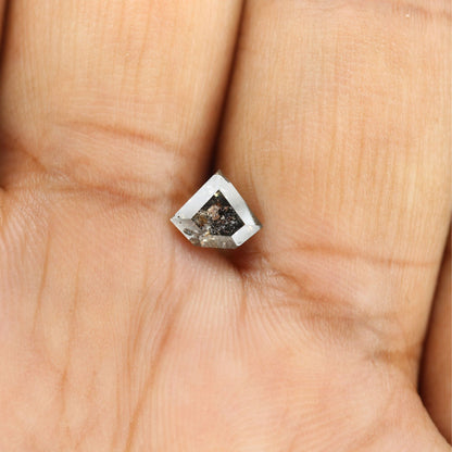 0.91 CT Antique Diamond Cut Natural Salt And Pepper Diamond For Designer Jewelry | Pentagon Cut Diamond | Statement Jewelry | Customize Ring