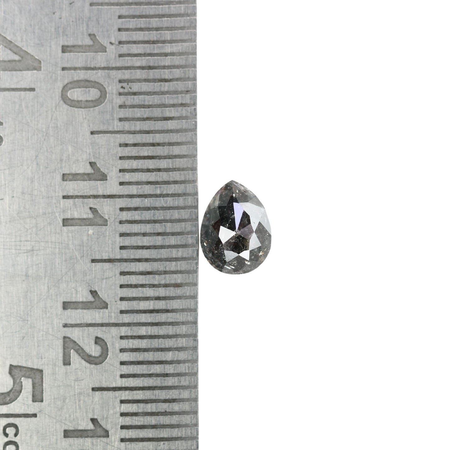 1.15 CT Loose Pear Shape Natural Salt and Pepper Fancy Diamond for Wedding Ring | Pear Halo Set Ring | Christmas Gift | Gift for Wife