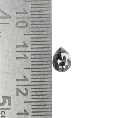 1.15 CT Loose Pear Shape Natural Salt and Pepper Fancy Diamond for Wedding Ring | Pear Halo Set Ring | Christmas Gift | Gift for Wife