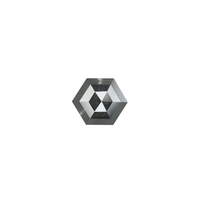 2.26 CT Hexagon Cut Salt and Pepper Diamond - Natural Hexagon Diamond - Salt and Pepper Ring - Gift for Wifey - Gift for mother - jewelry