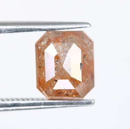 1.79 CT Emerald Cut Loose Diamond - Salt and Pepper Emerald Shape Diamond - Emerald For Wedding Ring - LABORDAY Offer - Customize Jewelry