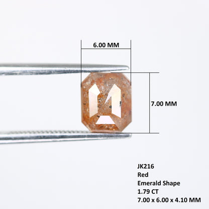 1.79 CT Emerald Cut Loose Diamond - Salt and Pepper Emerald Shape Diamond - Emerald For Wedding Ring - LABORDAY Offer - Customize Jewelry