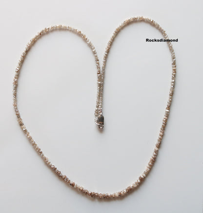 Natural Raw Rough Diamond Beads | One-of-a-Kind Art Deco & Retro Jewelry | Unique Vintage Crystal Necklace Handmade Craft Supplies for Women
