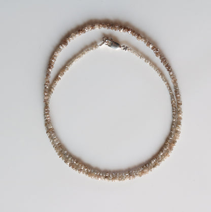 Natural Raw Rough Diamond Beads | One-of-a-Kind Art Deco Retro Jewelry | Unique Vintage Crystal Necklace & DIY Craft Supplies for Women